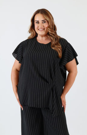 Victoria Pinstripe Co-ord in Black 