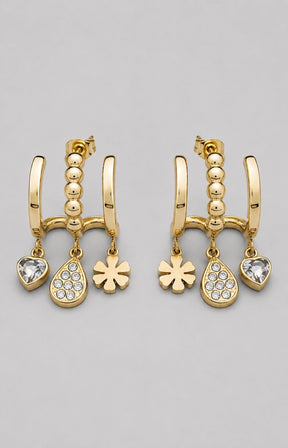 Violet Earrings in Gold 