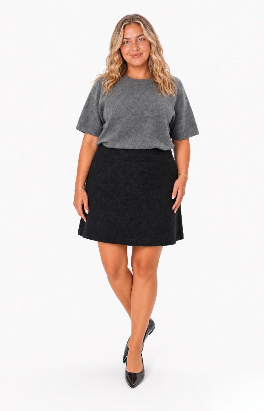 Wasabi Alberta Skirt in Black , This image was created using AI