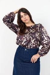 Wasabi Jovia Blouse in Brown 