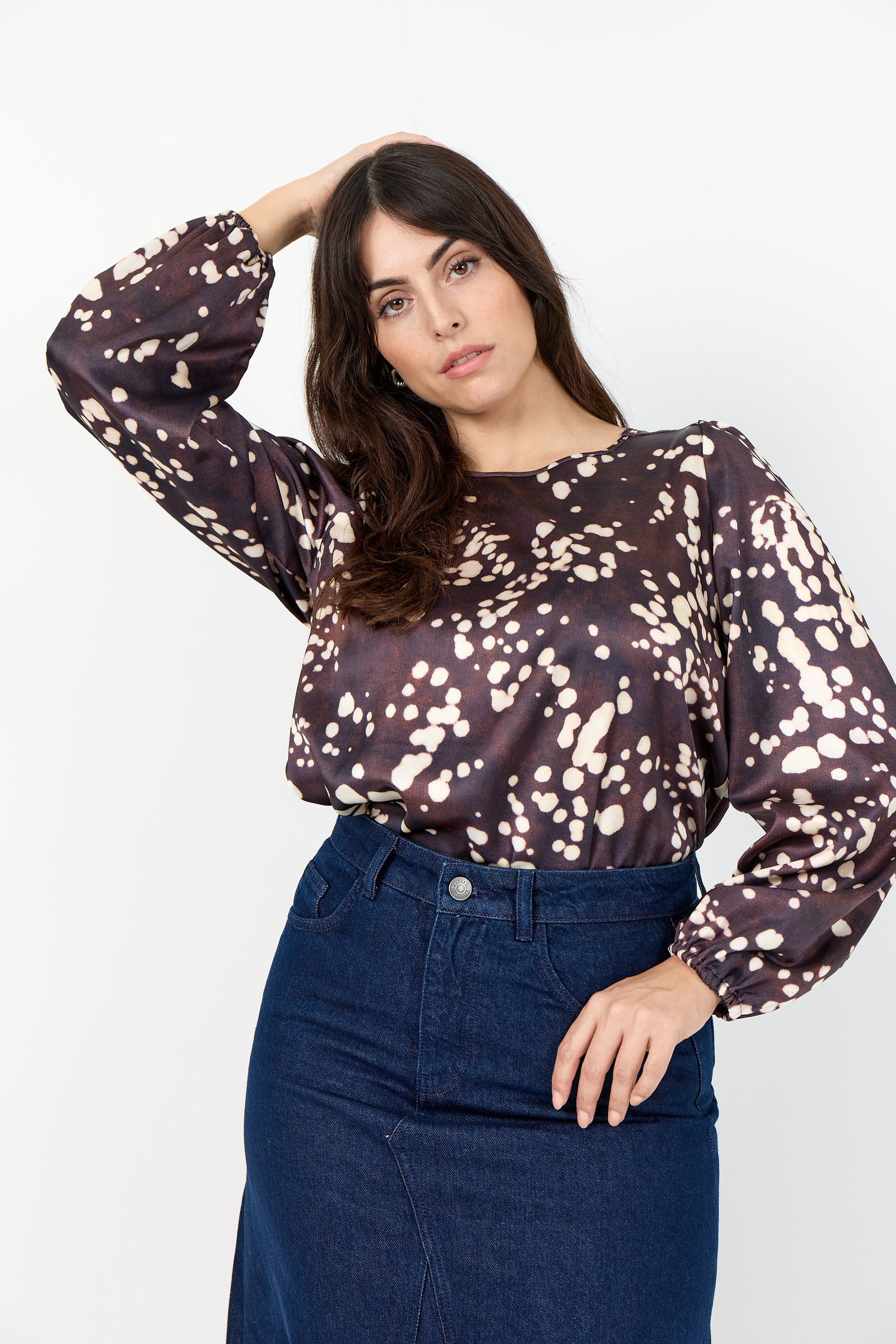 Wasabi Jovia Blouse in Brown 