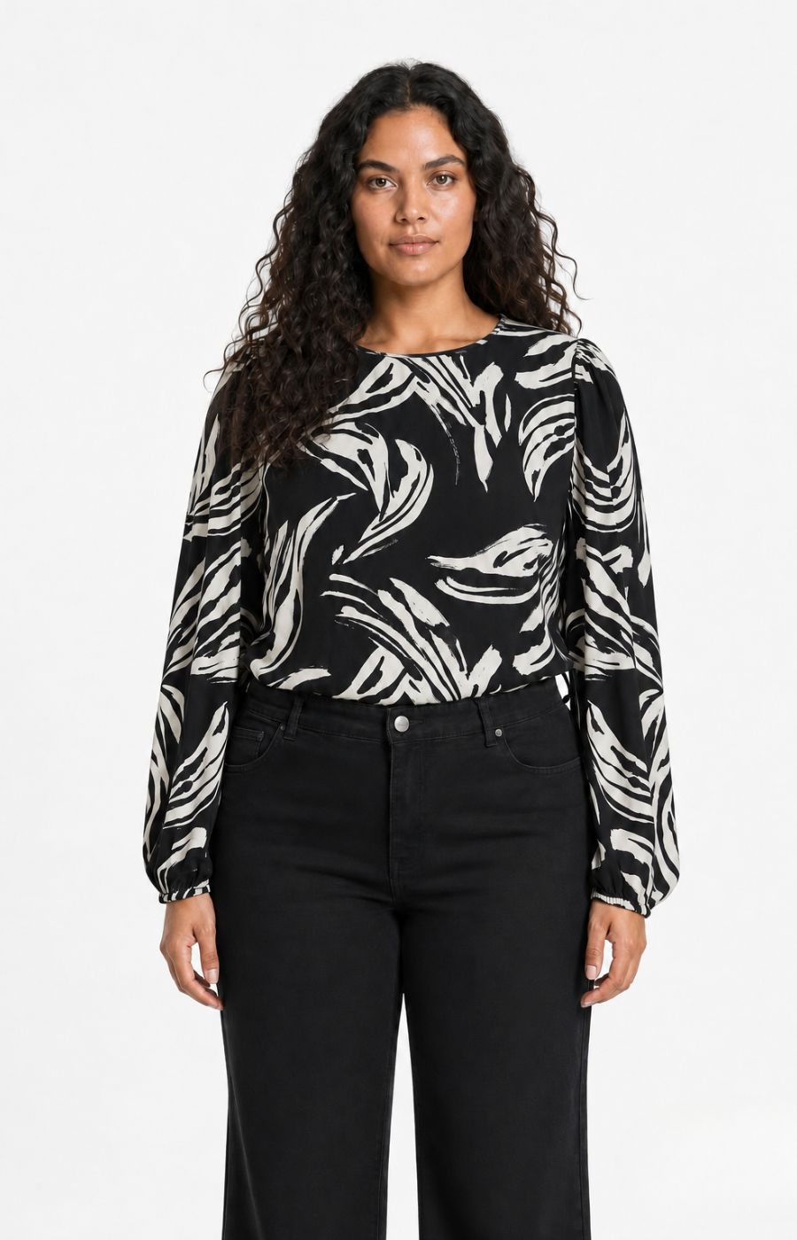 Wasabi Juliette Top in Black, This image was created using AI