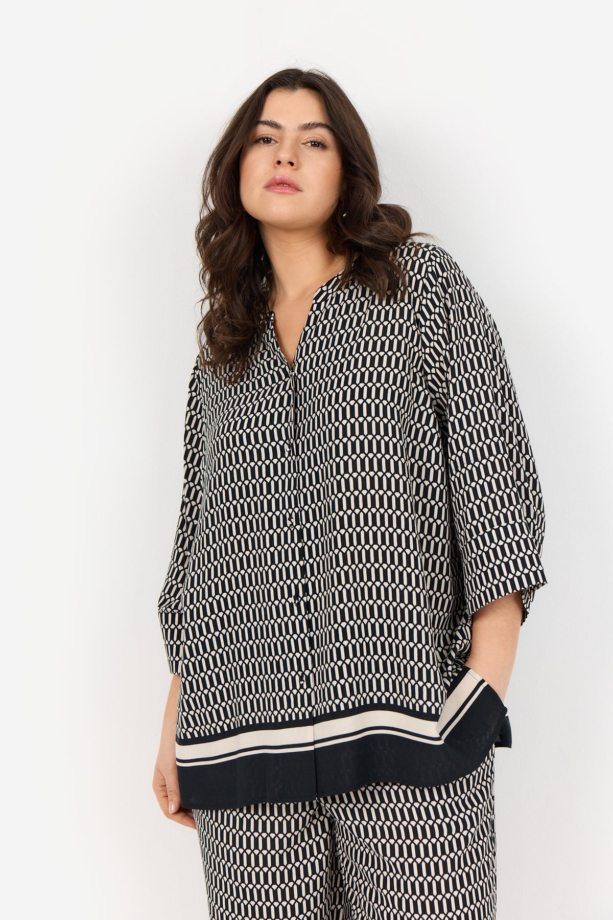 Wasabi Nora Blouse in Black Print