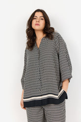 Wasabi Nora Blouse in Black Print