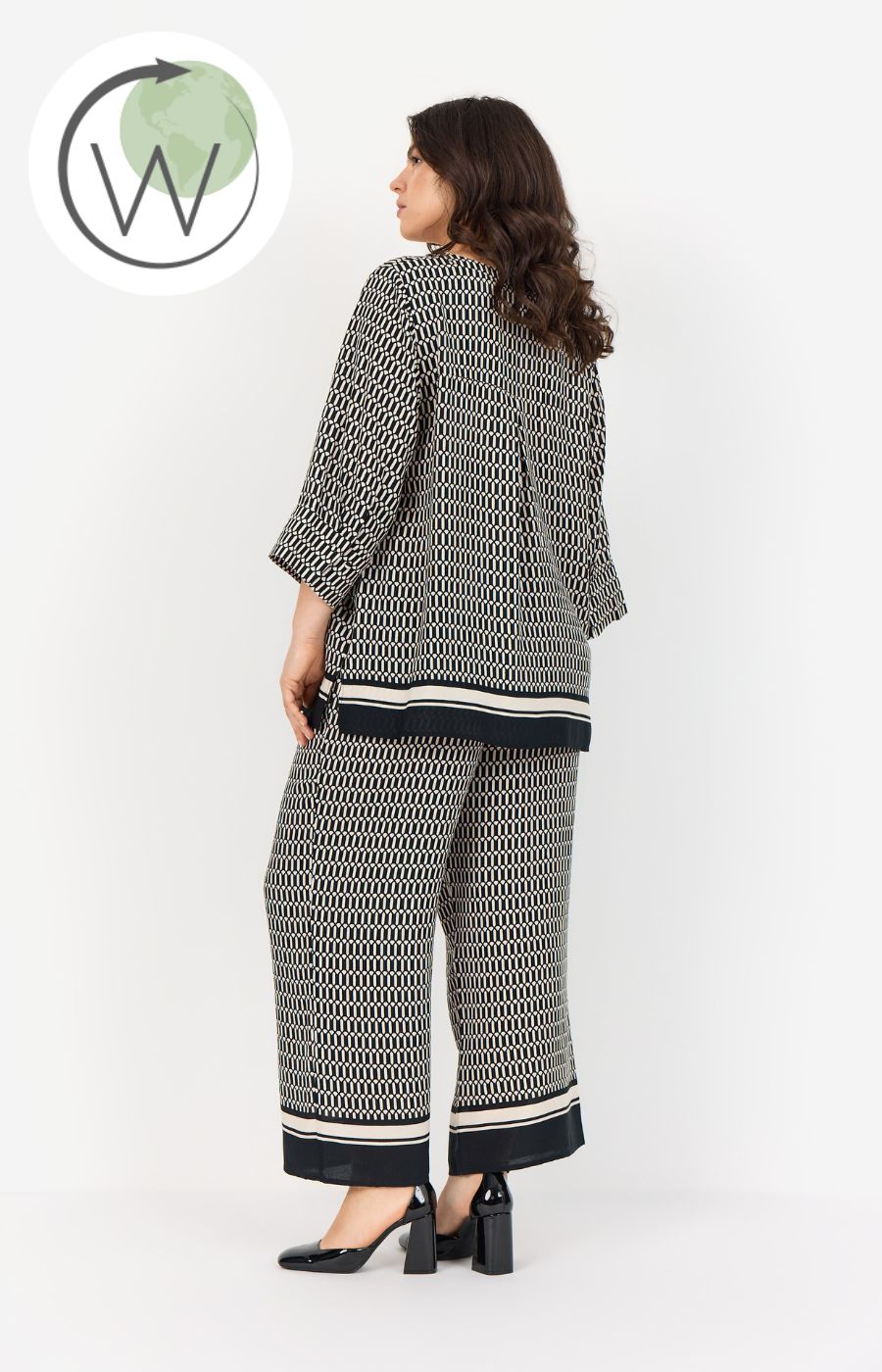 Wasabi Nora Blouse in Black Print