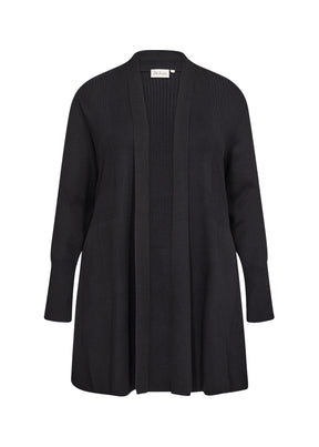 Wasabi Samanda Long Line Cardigan in Black