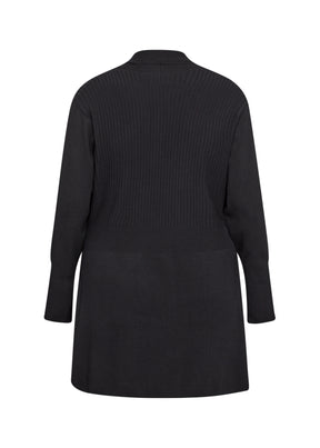 Wasabi Samanda Long Line Cardigan in Black