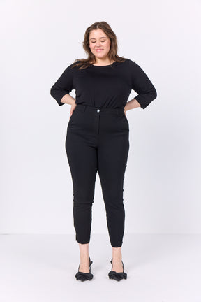 Wasabi Stella 3/4 Sleeve Top in Black 