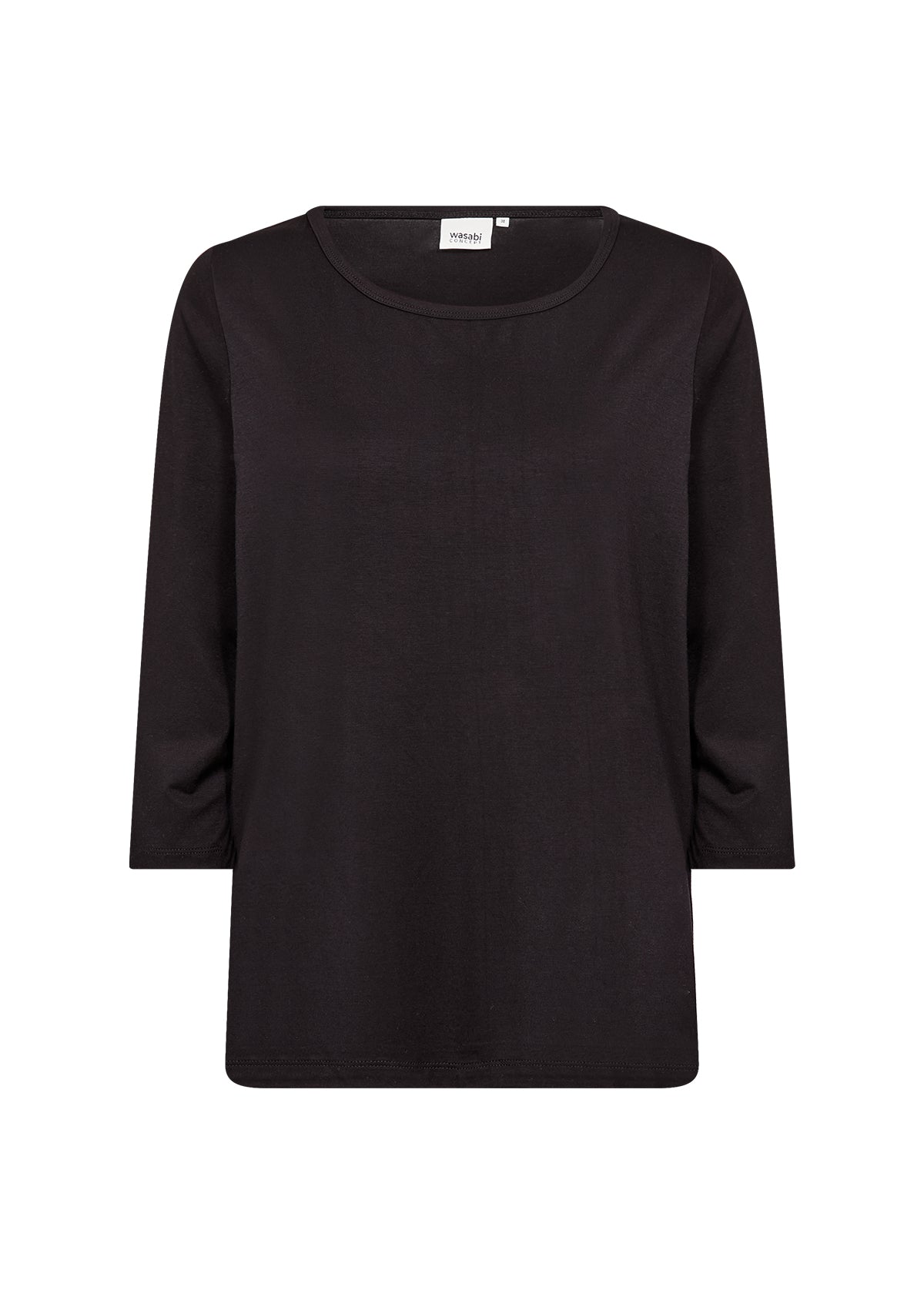 Wasabi Stella 3/4 Sleeve Top in Black 