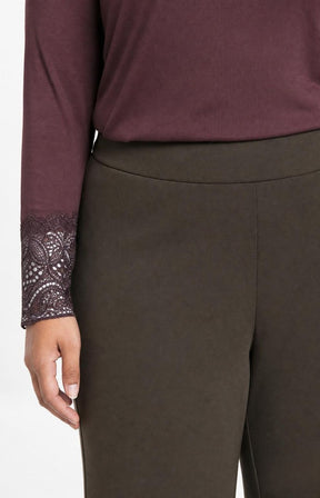 Wasabi Stella Lace Sleeve Top in Brown 
