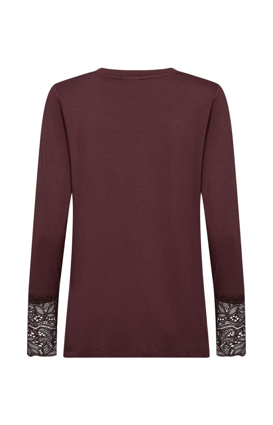Wasabi Stella Lace Sleeve Top in Brown 