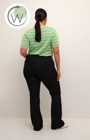 Kaffe Curve Dina Bootcut Jeans in Black