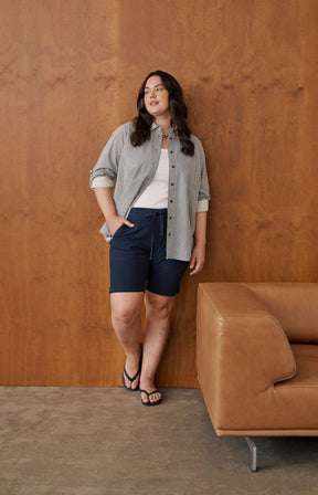 Kaffe Curve Nana Shorts in Navy