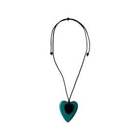 Eden Heart Necklace in Teal