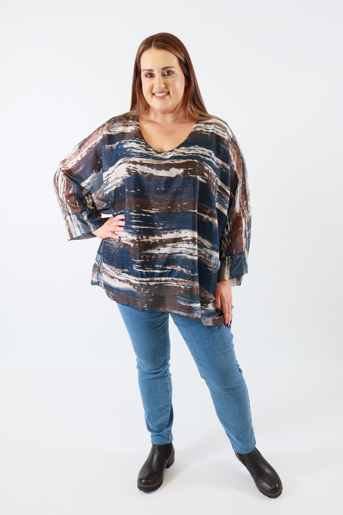 Willa Blouse in Navy