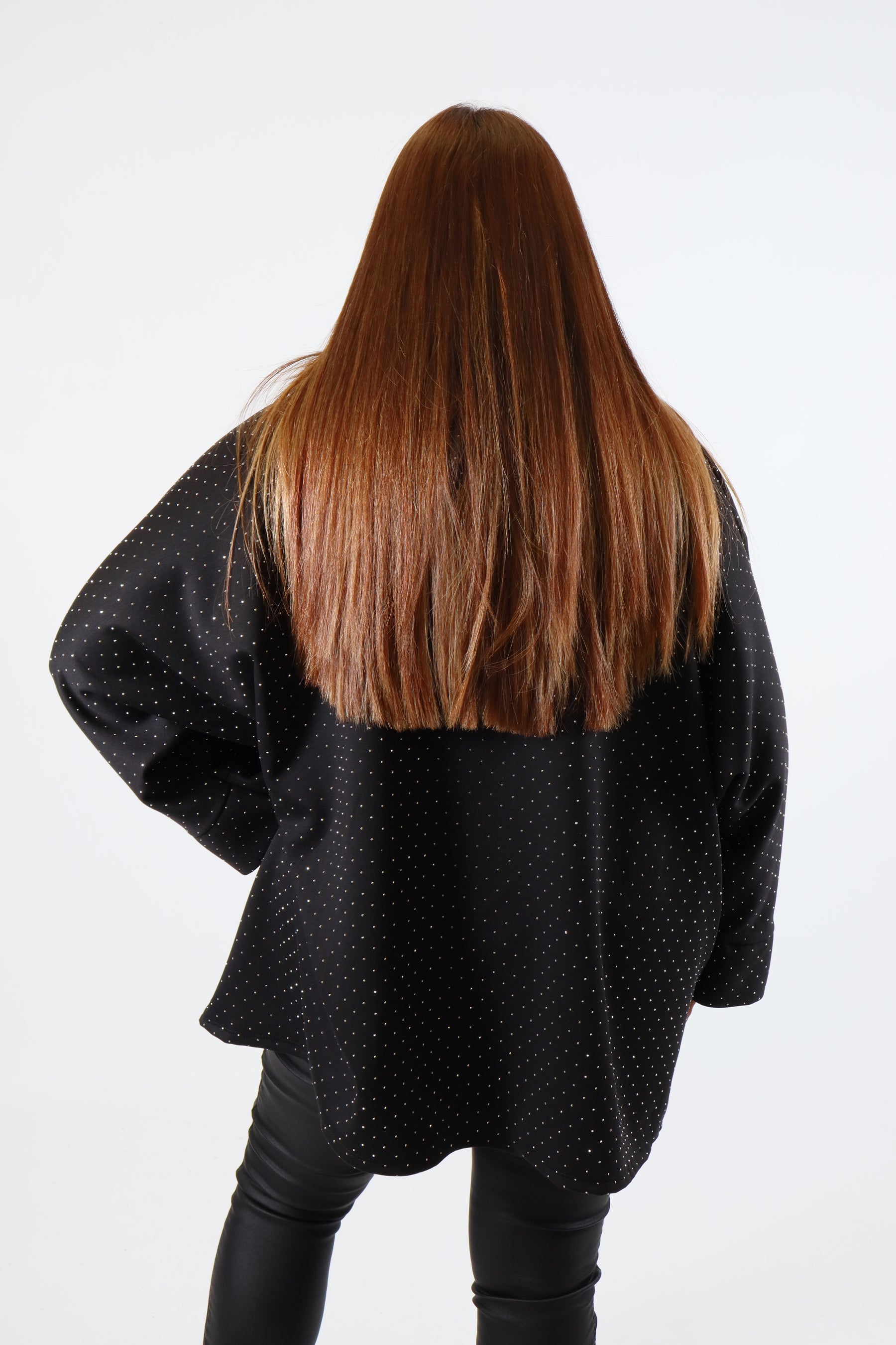 Winnie Rhinestone Jacket in Black