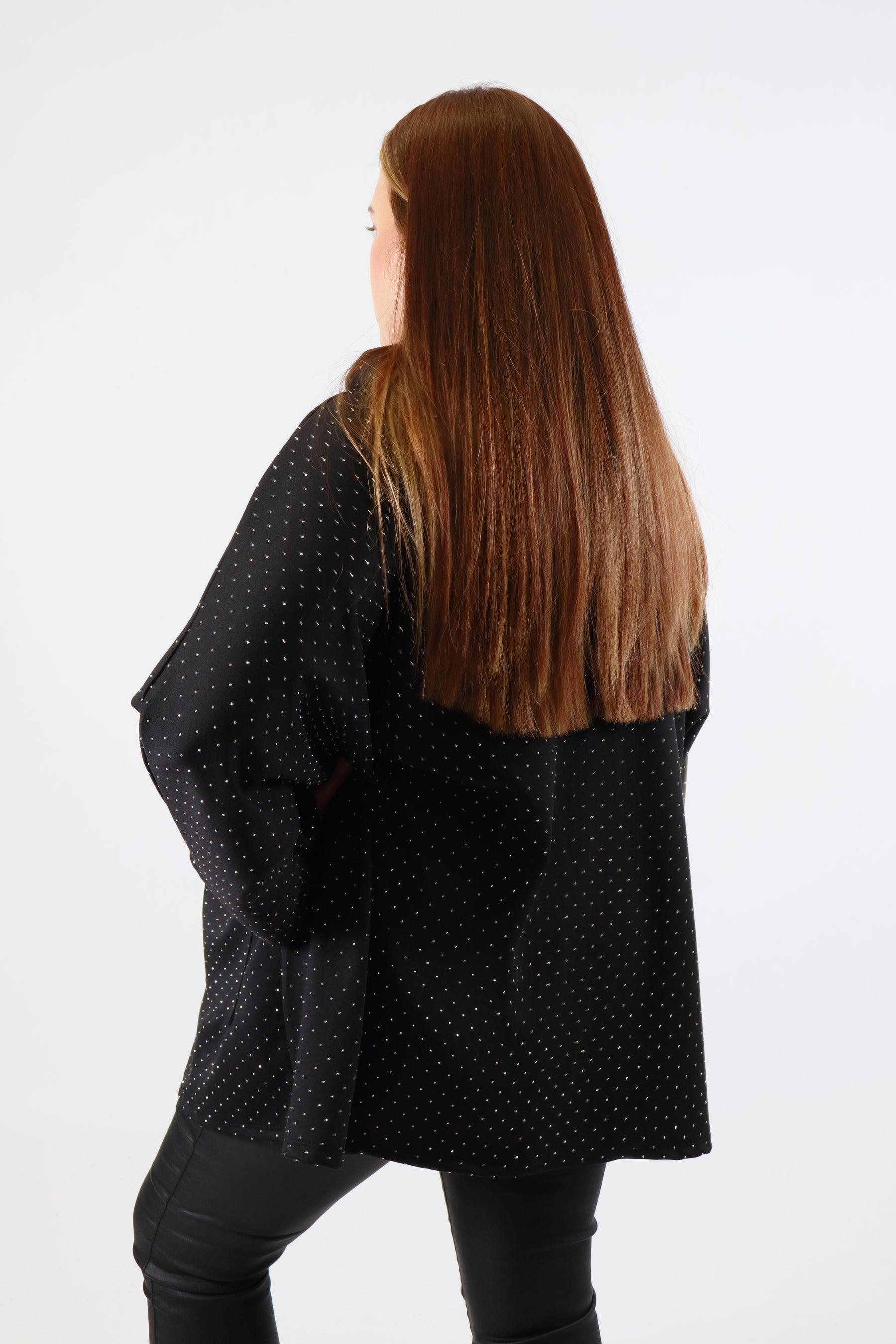 Winnie Rhinestone Jacket in Black