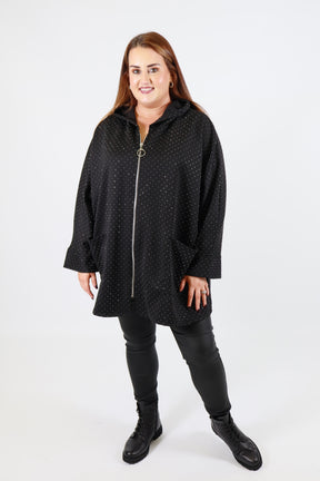 Winnie Rhinestone Jacket in Black