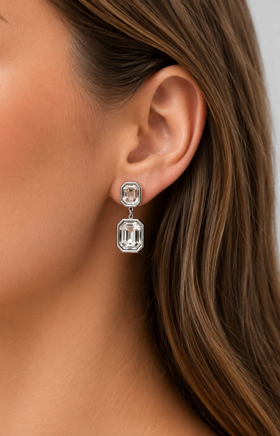 Yvette Earrings in Silver 