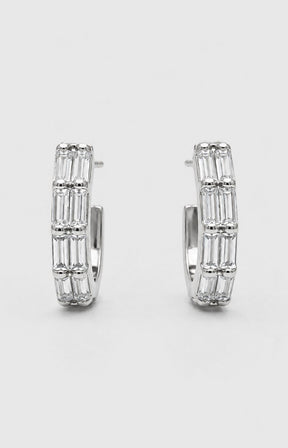 Zia Earrings in Silver 