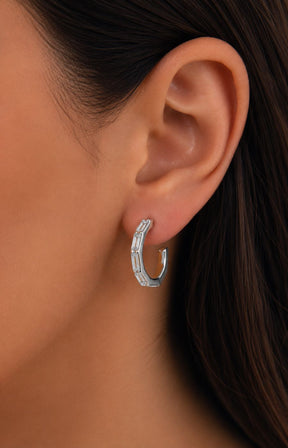 Zia Earrings in Silver 