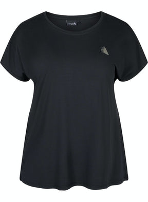 Zizzi Active T-Shirt in Black