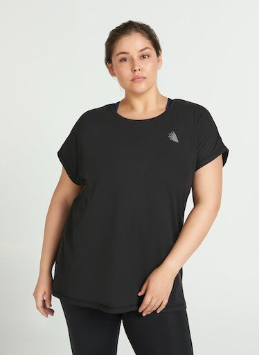 Zizzi Active T-Shirt in Black