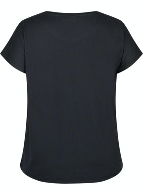Zizzi Active T-Shirt in Black