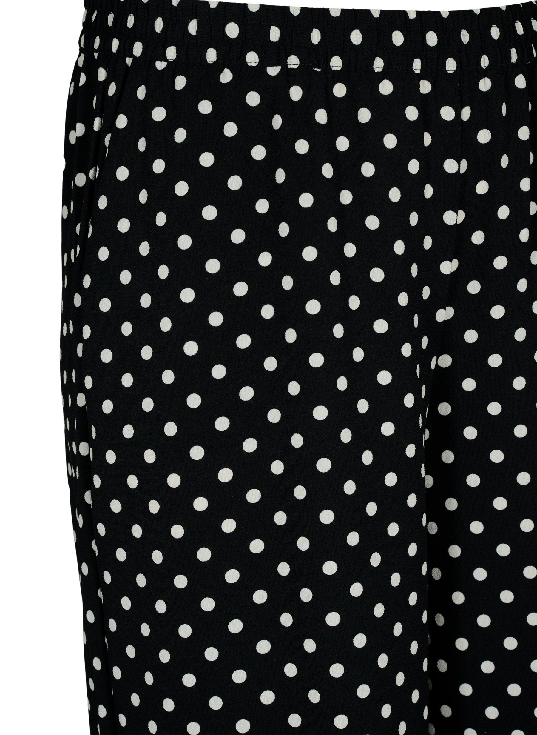 Zizzi Culotte Pants in Black Dot