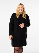 Zizzi Comfy Knit Dress in Black