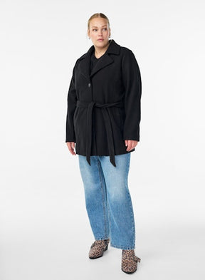 Zizzi Callie Coat in Black
