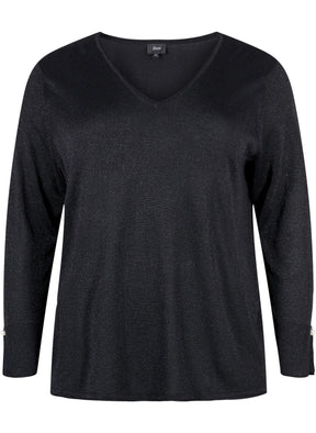 Zizzi Sparkle Pullover in Black