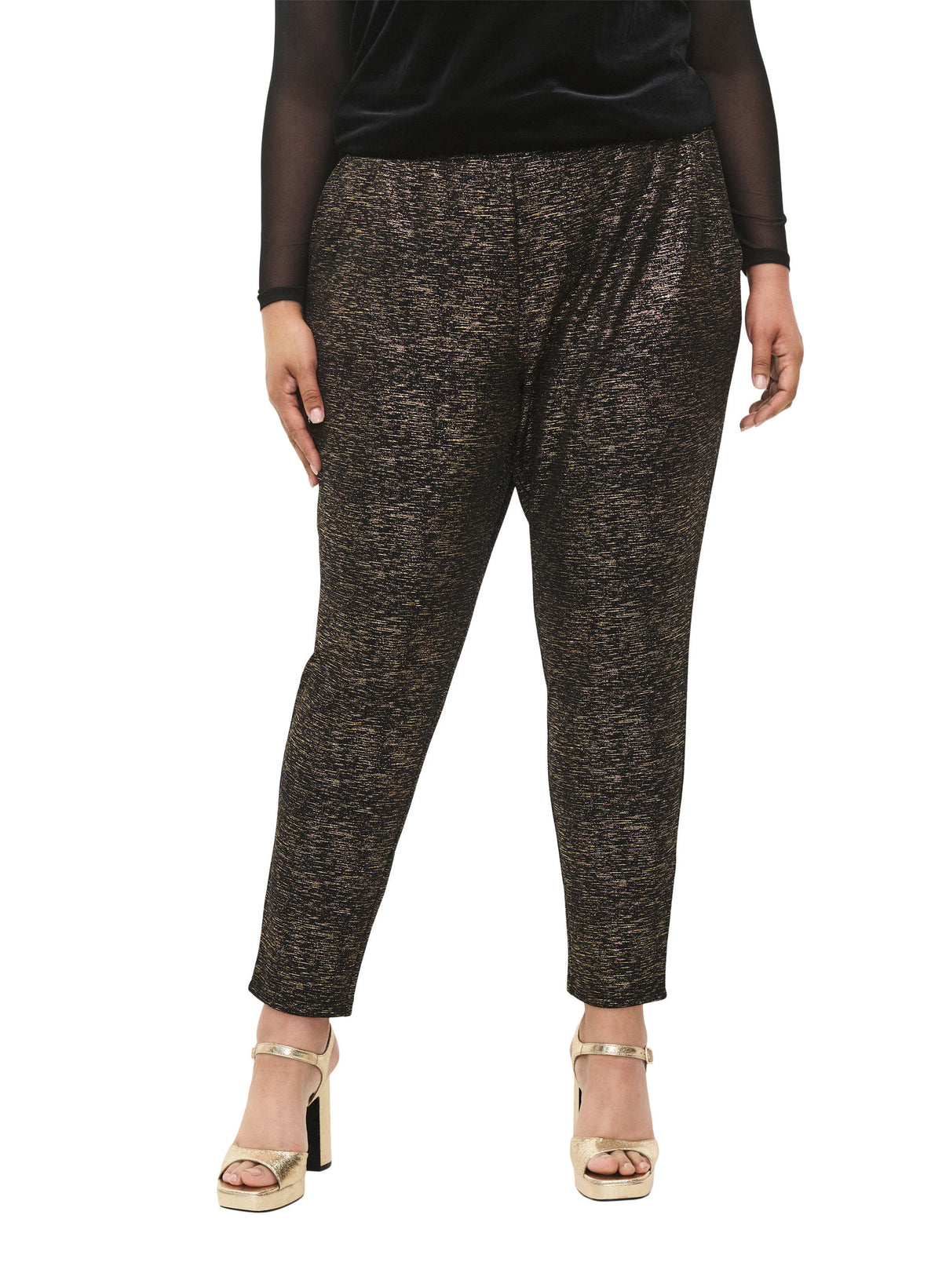 Zizzi Maddison Pants in Gold