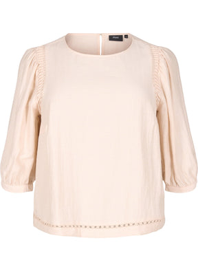 Zizzi Oline Blouse in Beige