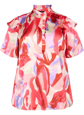 Zizzi Satin Fantom Shirt Blouse