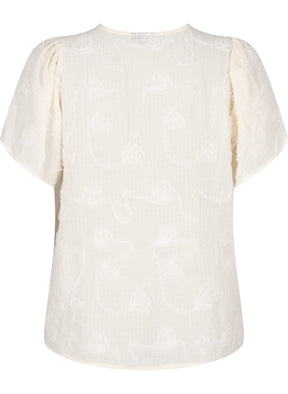 Zizzi Talia Shirt in Cream