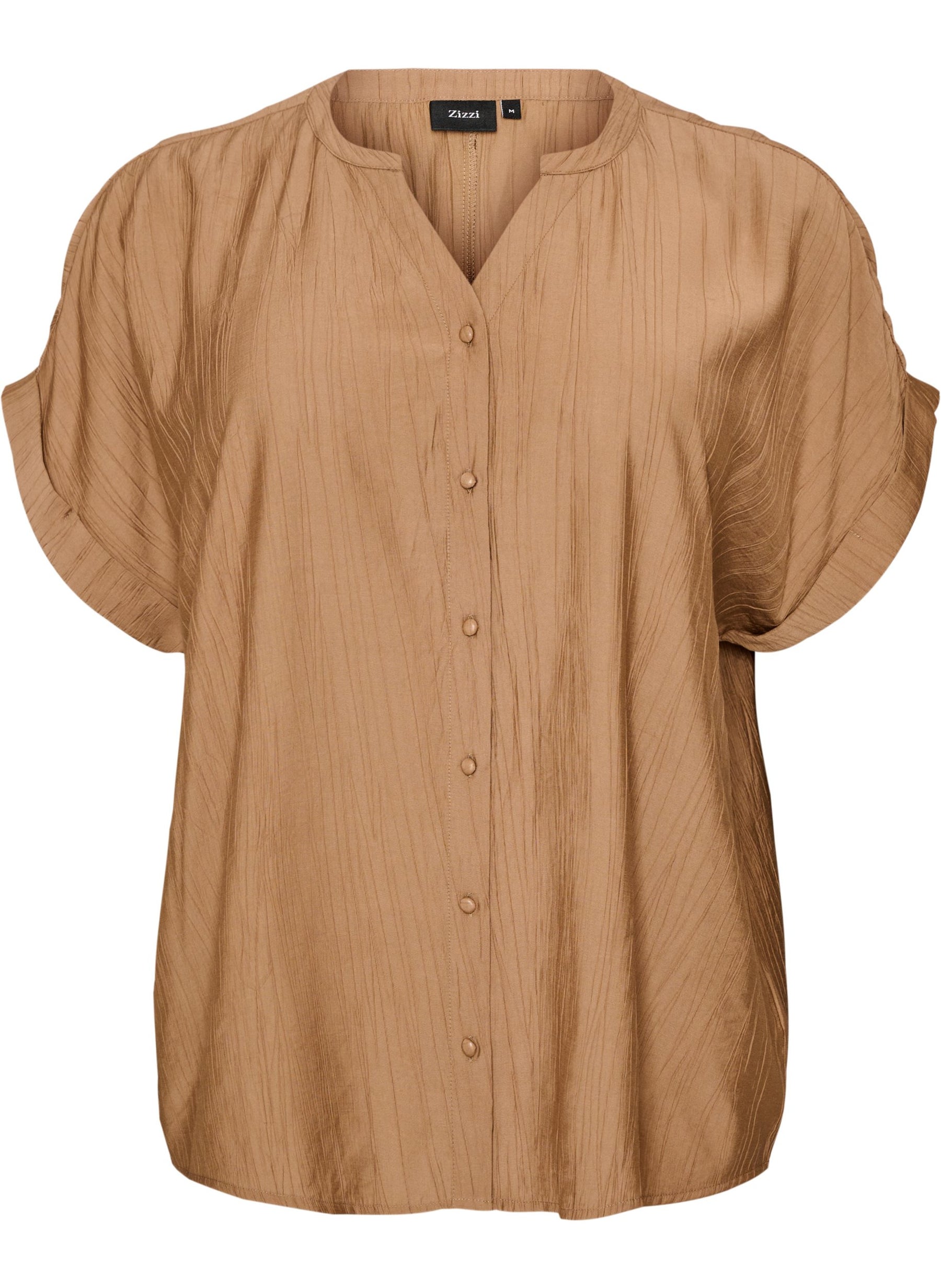 Zizzi Gippi Top in Coco Mocha