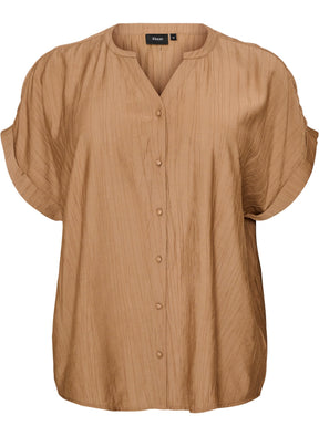 Zizzi Gippi Top in Coco Mocha