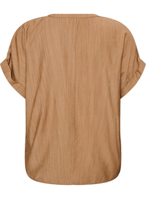 Zizzi Gippi Top in Coco Mocha