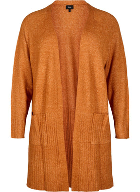 Zizzi Vista Cardigan in Orange