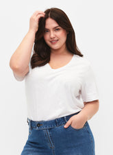 Zizzi Brea T-Shirt in White