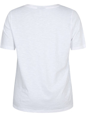 Zizzi Brea T-Shirt in White