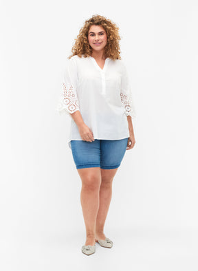 Zizzi River Blouse in White