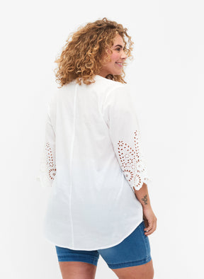 Zizzi River Blouse in White