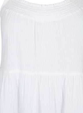 Zizzi Rubi Tiered Dress in White