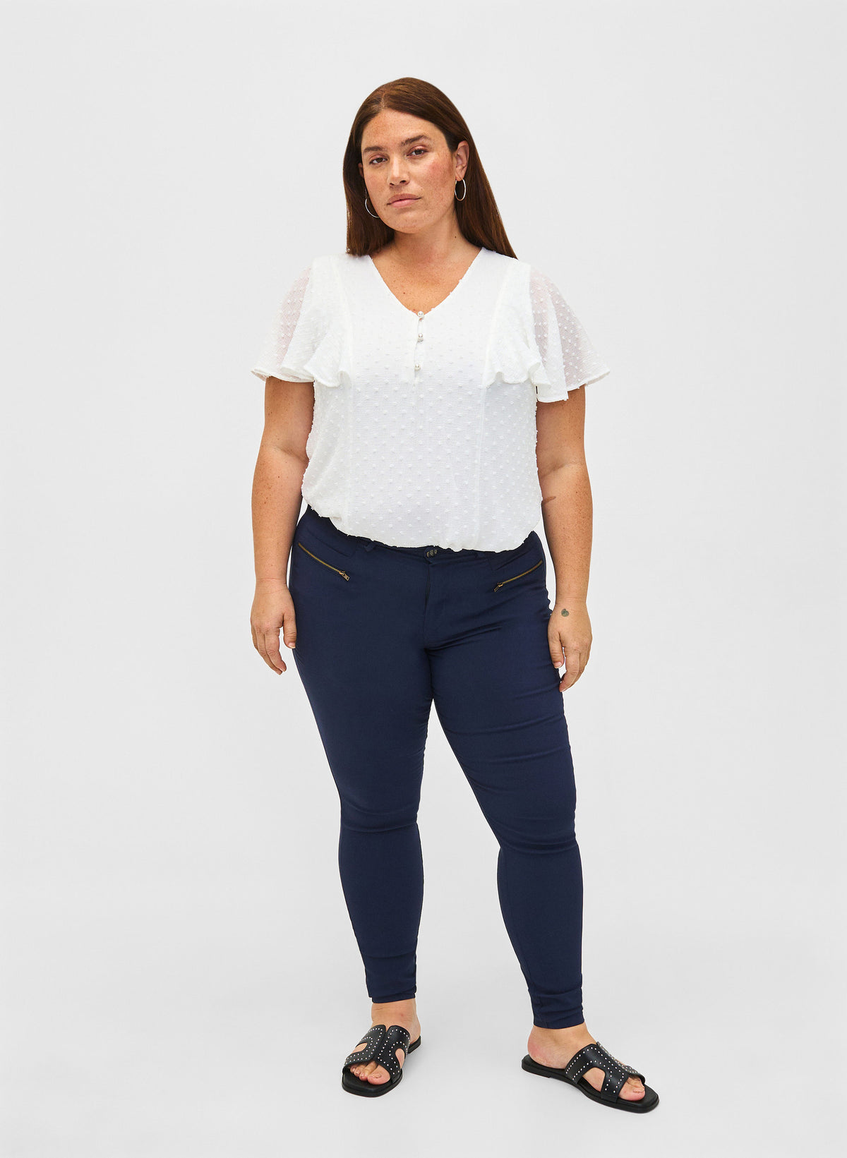 Zizzi Mhajar Blouse in White