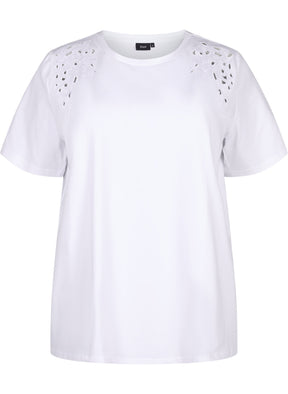 Zizzi Polly T-Shirt in White