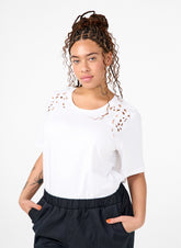 Zizzi Polly T-Shirt in White