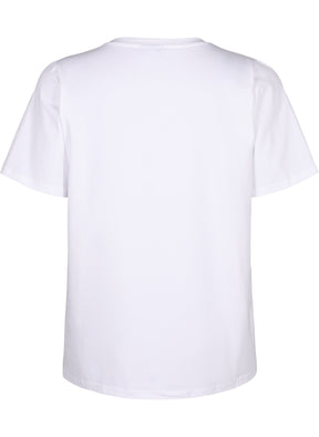 Zizzi Polly T-Shirt in White