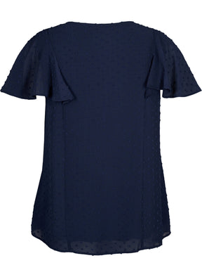 Zizzi Mhajar Blouse in Navy